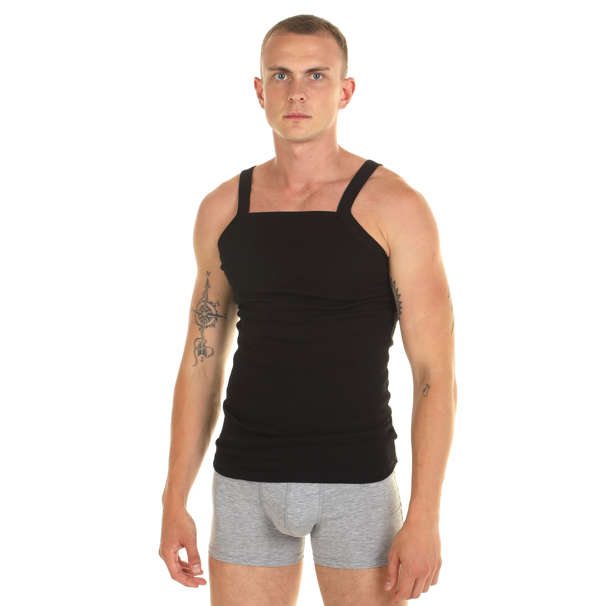 Мужская майка на узких бретелях 7