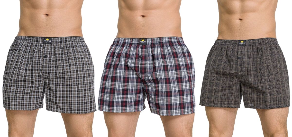 Набор из 3 мужских трусов-шортов в клетку 4