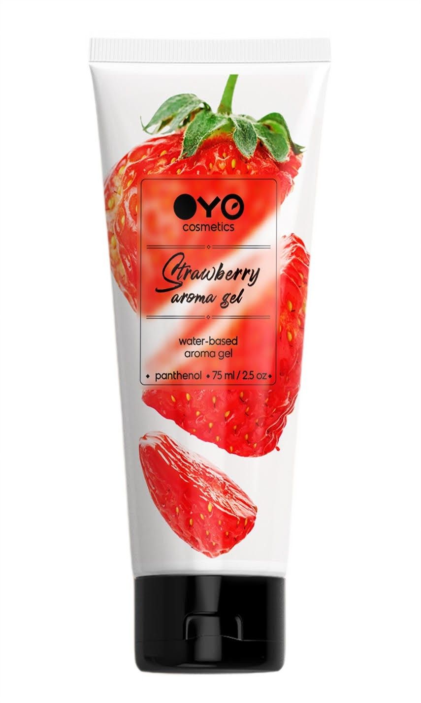 Лубрикант на водной основе OYO Aroma Gel Strawberry с ароматом клубники - 75 мл. 2