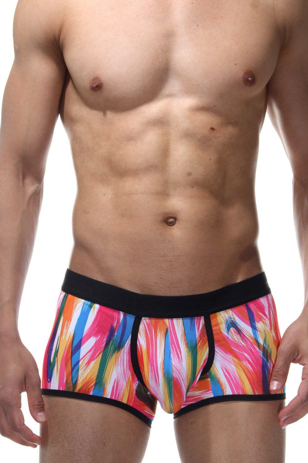 Мужские разноцветные трусы-боксеры 1
