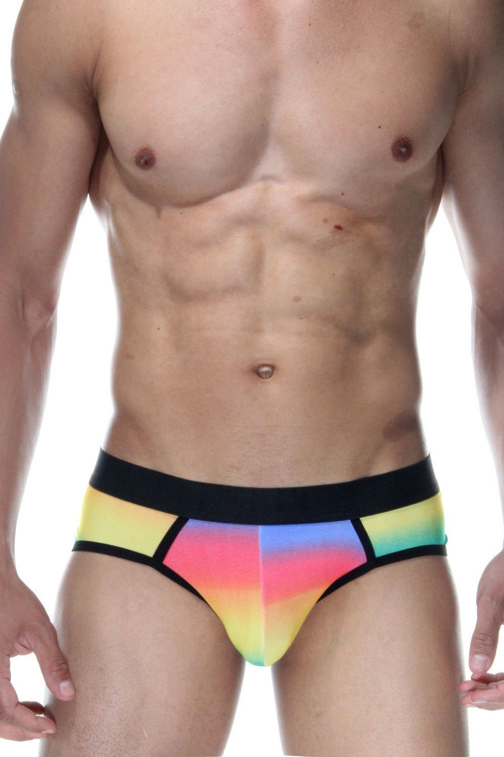 Разноцветные мужские трусы с пикантными вырезами сзади 1