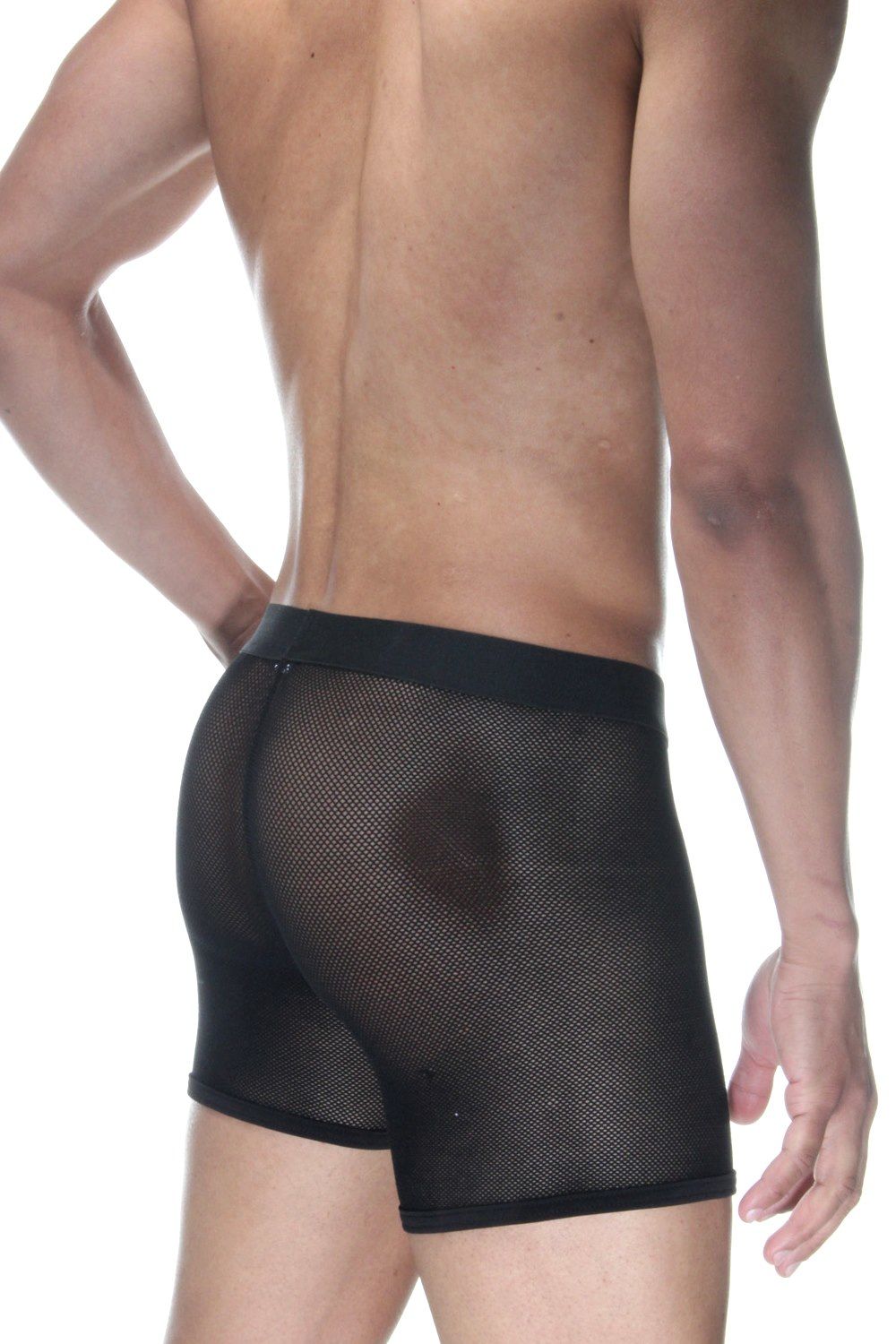 Черные полупрозрачные трусы-боксеры 2