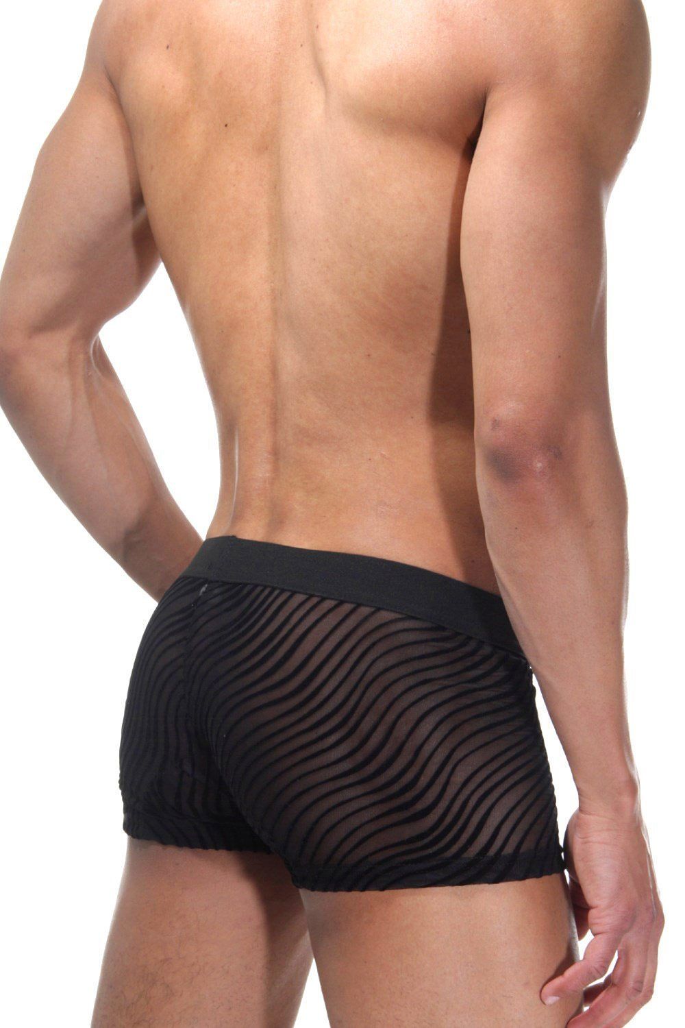 Черные полупрозрачные трусы-хипсы 2