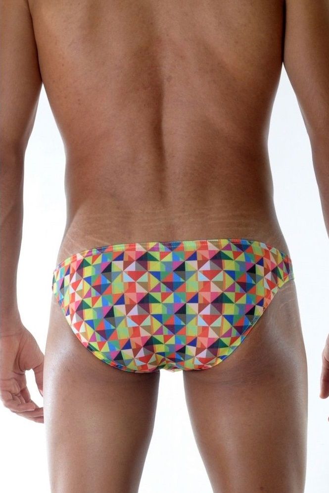 Яркие трусы-слипы с цветным геометрическим узором 2