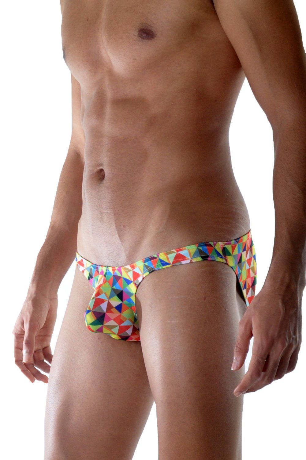 Яркие трусы-слипы с цветным геометрическим узором 3