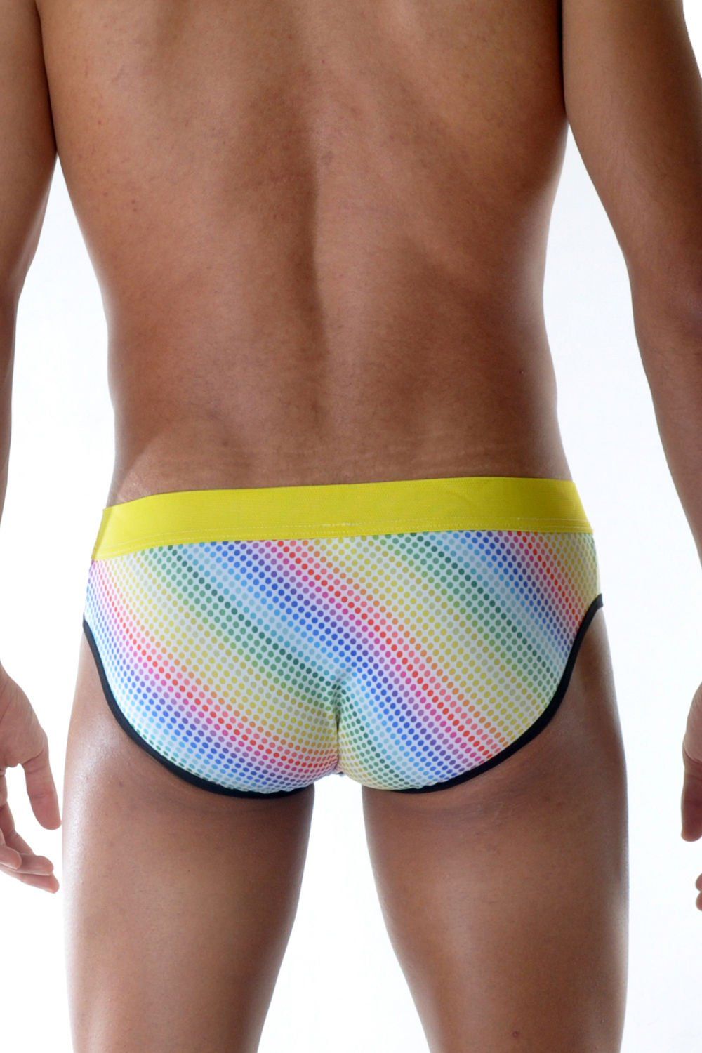 Мужские трусы-слипы в разноцветный горох 2