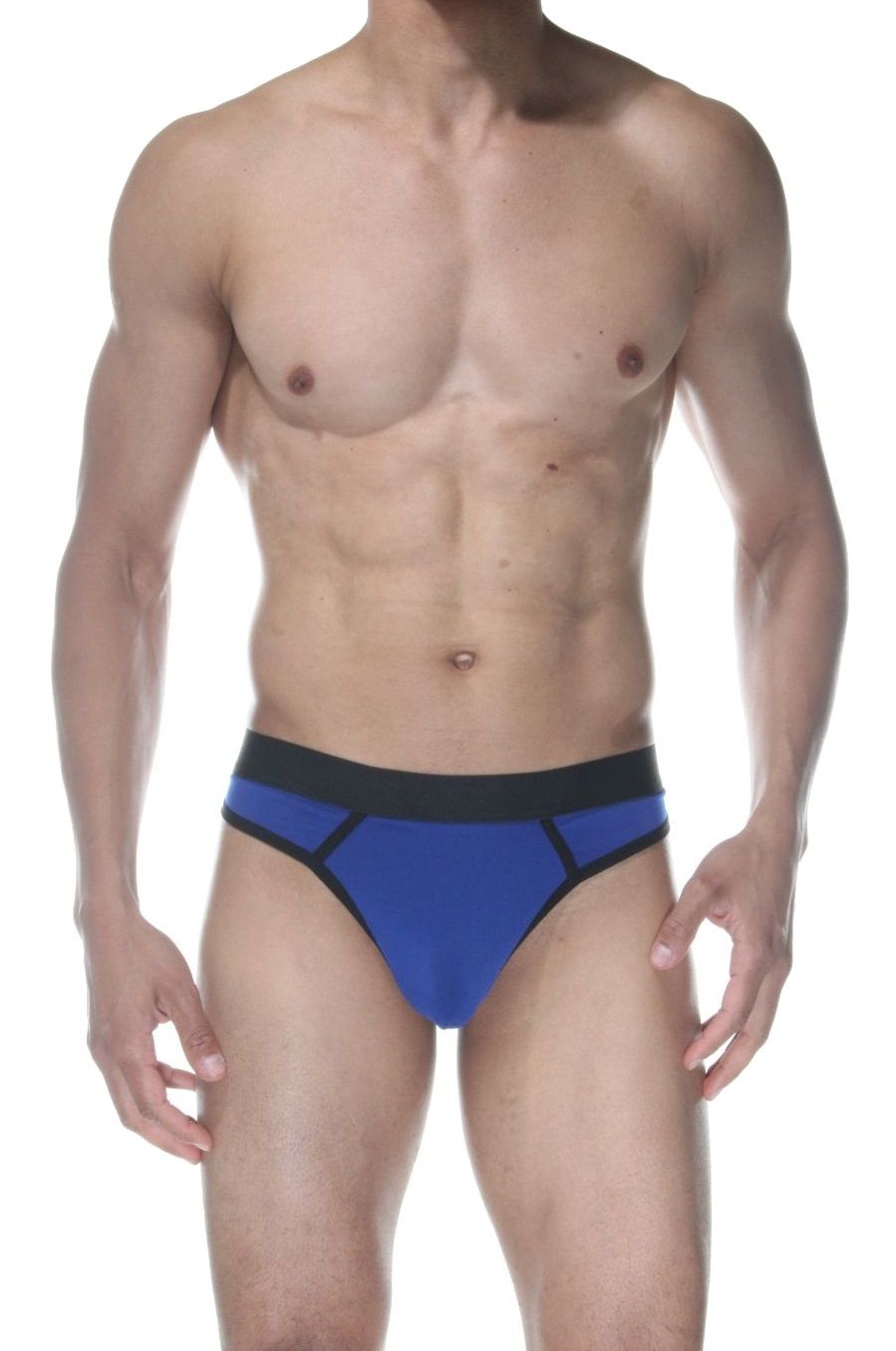 Синие мужские трусы-стринги 1
