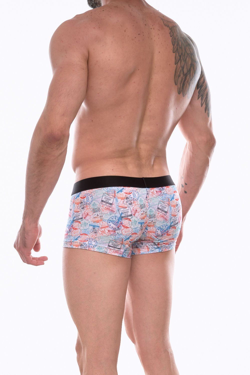 Мужские трусы-боксеры с принтом в виде штемпелей 2