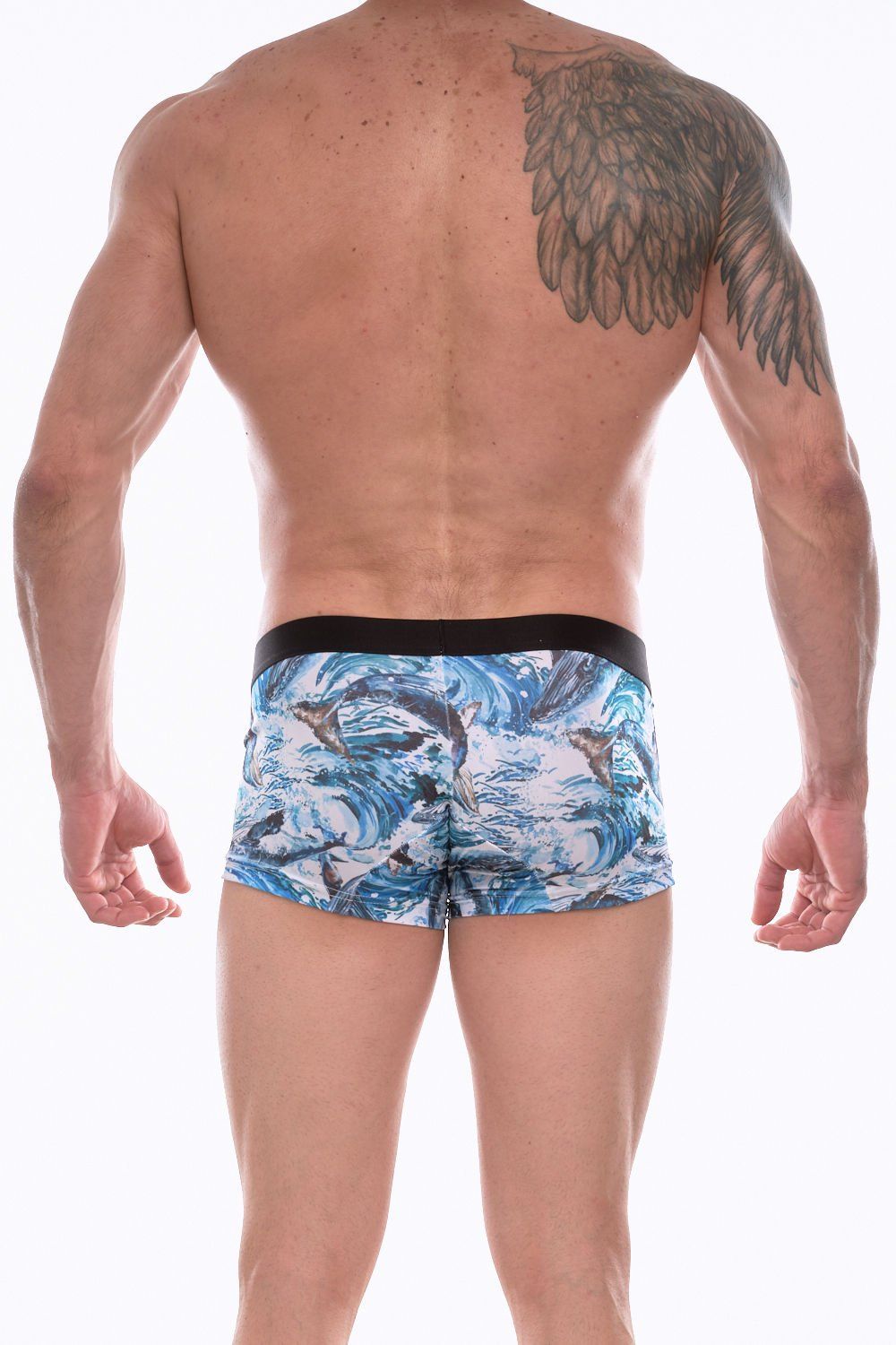 Трусы-боксеры с принтом в виде китов 3