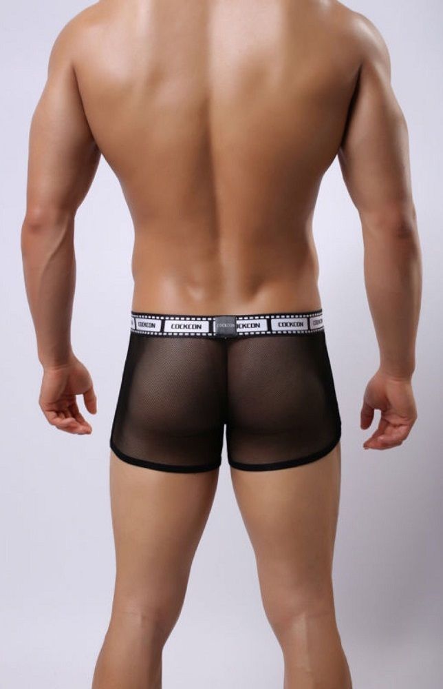 Сетчатые трусы-боксеры Cockcon Trunks с принтом на гульфике 5