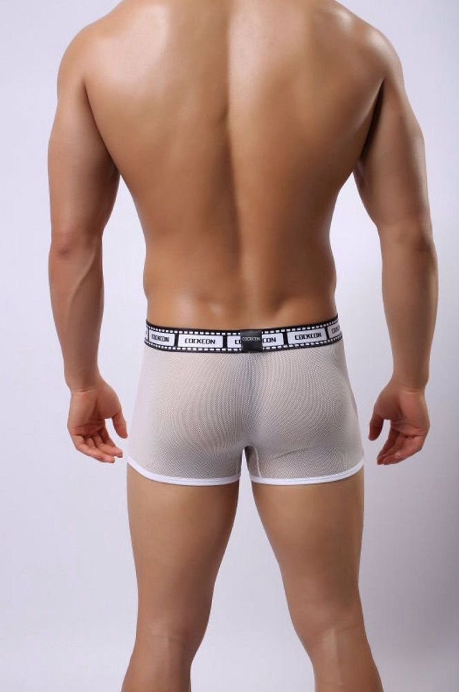 Сетчатые трусы-боксеры Cockcon Trunks с принтом на гульфике 12