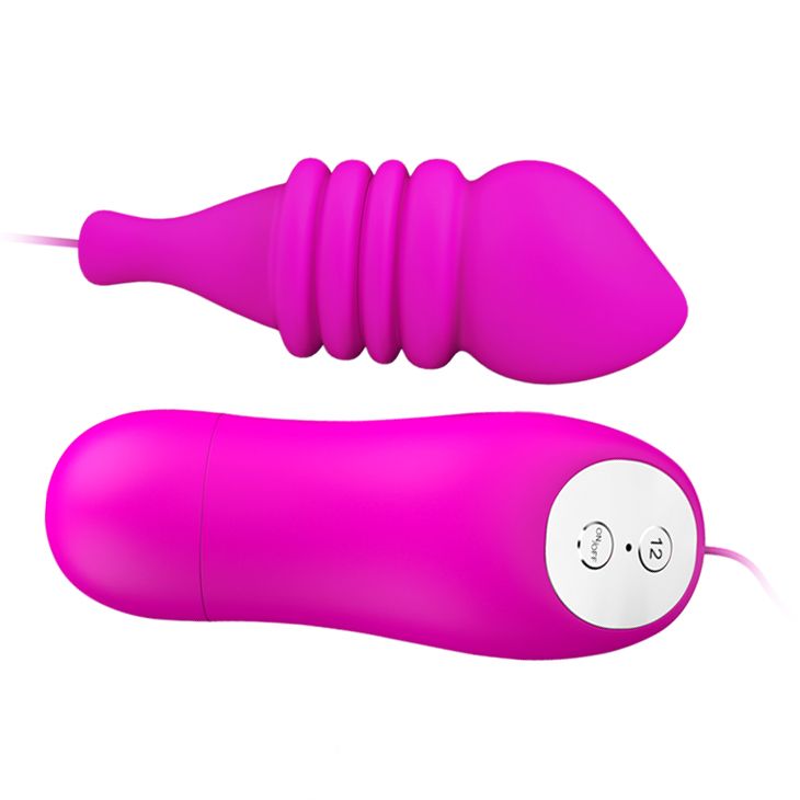 Вибропуля Pleasure Shell с рёбрышками и выносным пультом управления 3