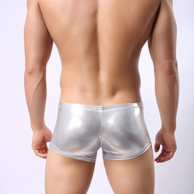 Серебристые мужские трусы-боксеры 3