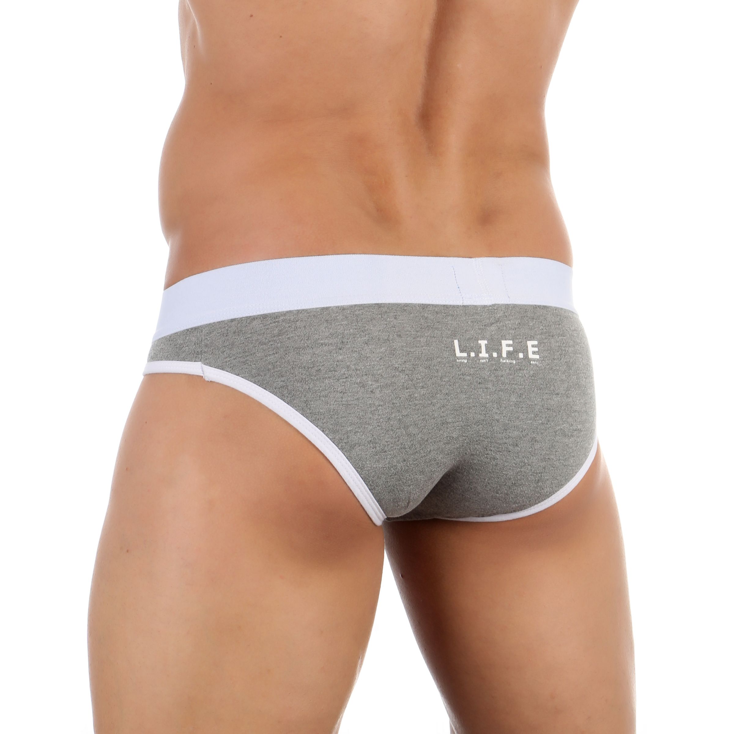 Серые мужские трусы-слипы L.I.F.E. 2