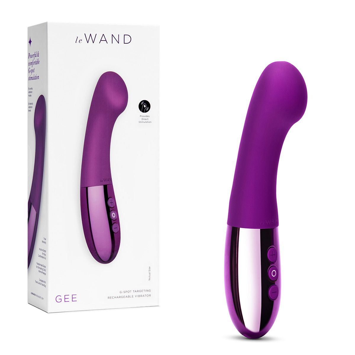 Фиолетовый вибростимулятор для G-точки Gee - 16,6 см. 6