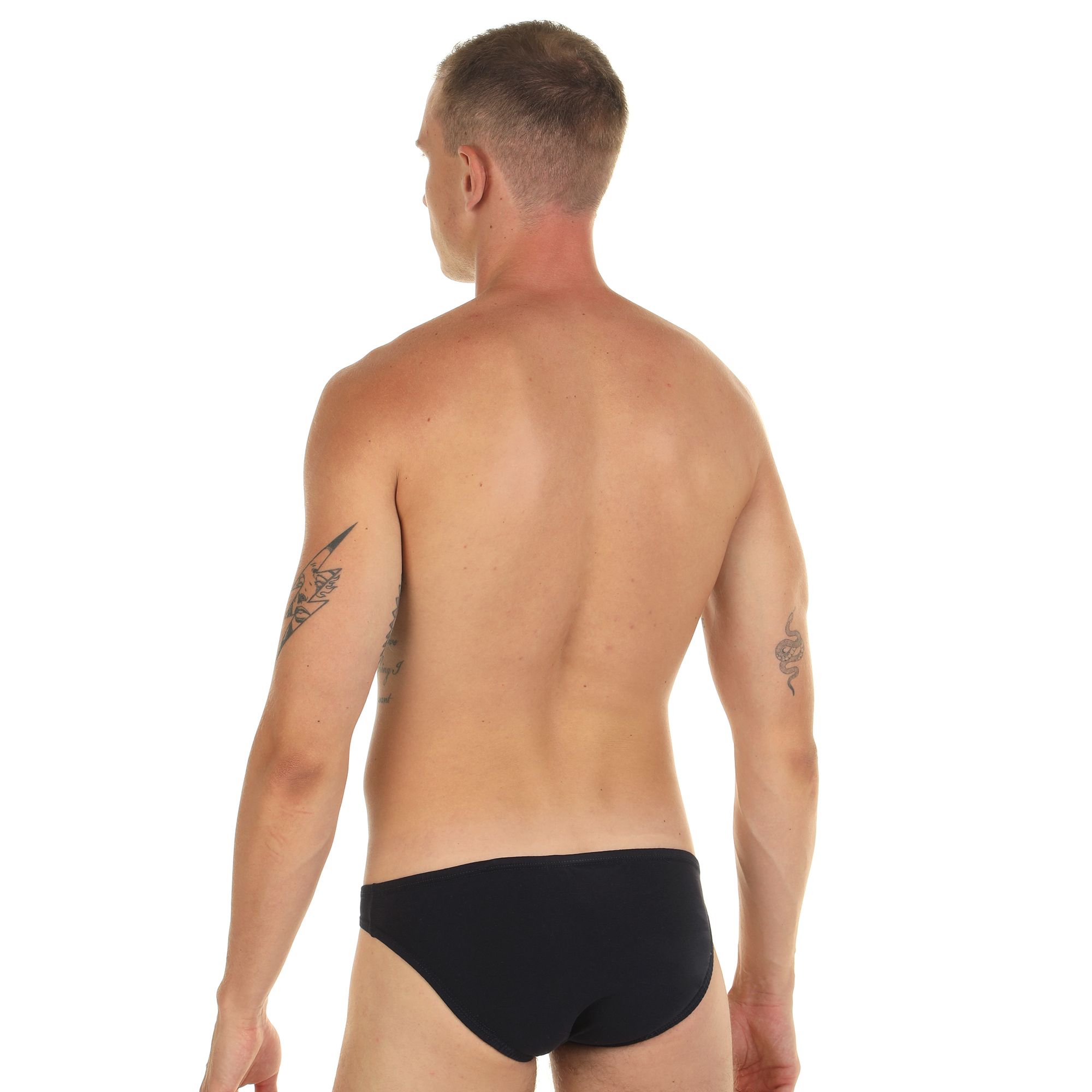 Темно-синие мужские трусы-слипы с низкой посадкой 3