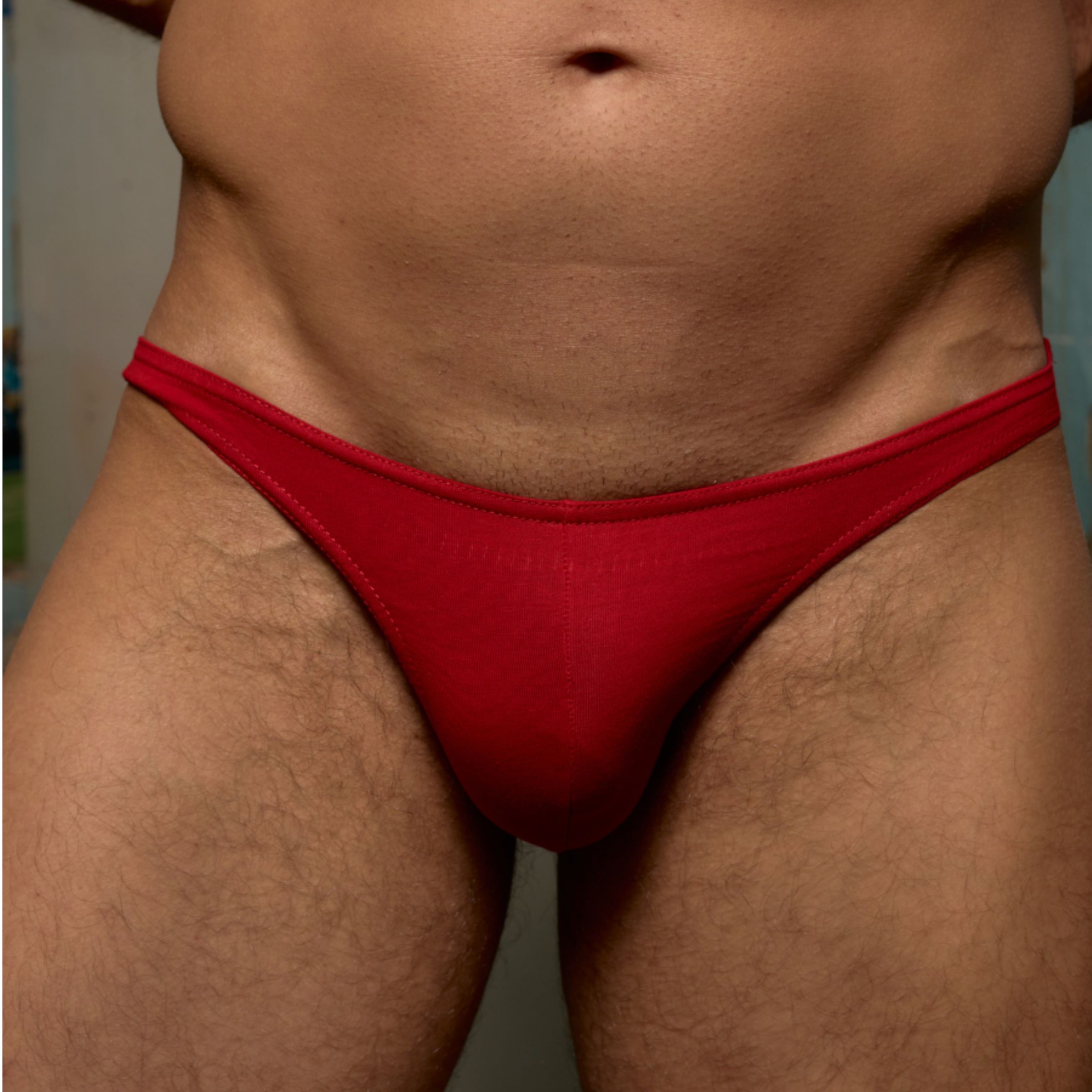 Красные хлопковые трусы-слипы 1