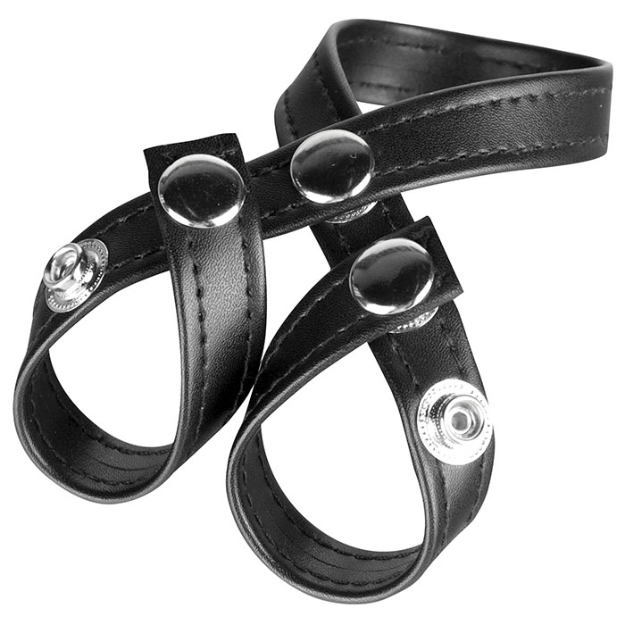 Разделитель мошонки из искусственной кожи на клепках 8 STYLE BALL DIVIDER 2