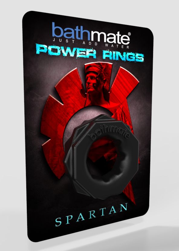 Чёрное эрекционное кольцо Spartan 3