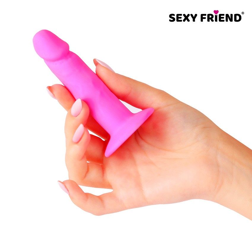 Ярко-розовый анальный фаллоимитатор - 10 см. 4