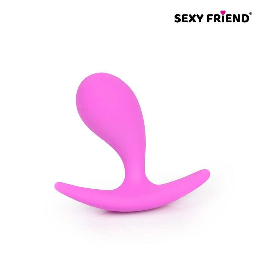 Ярко-розовая анальная втулка для ношения - 5,5 см. 2