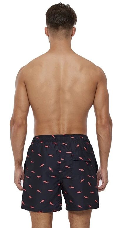 Черные пляжные шорты с перчиками чили 3