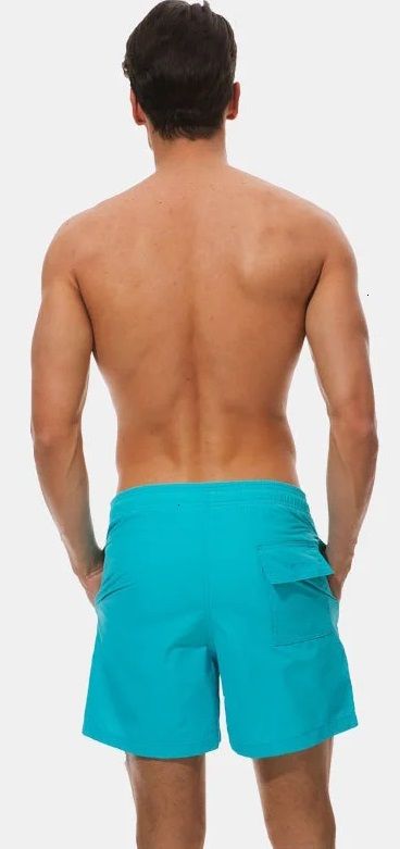 Бирюзовые мужские пляжные шорты 3