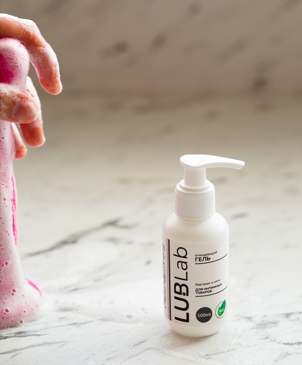 Очищающий эко-гель для секс-игрушек с ароматом бергамота и мяты - 100 мл. 5