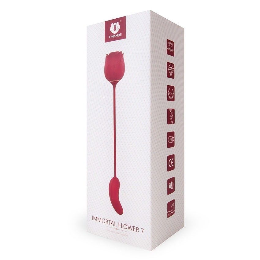 Розовый вибромассажер Immortal Flower 7 3