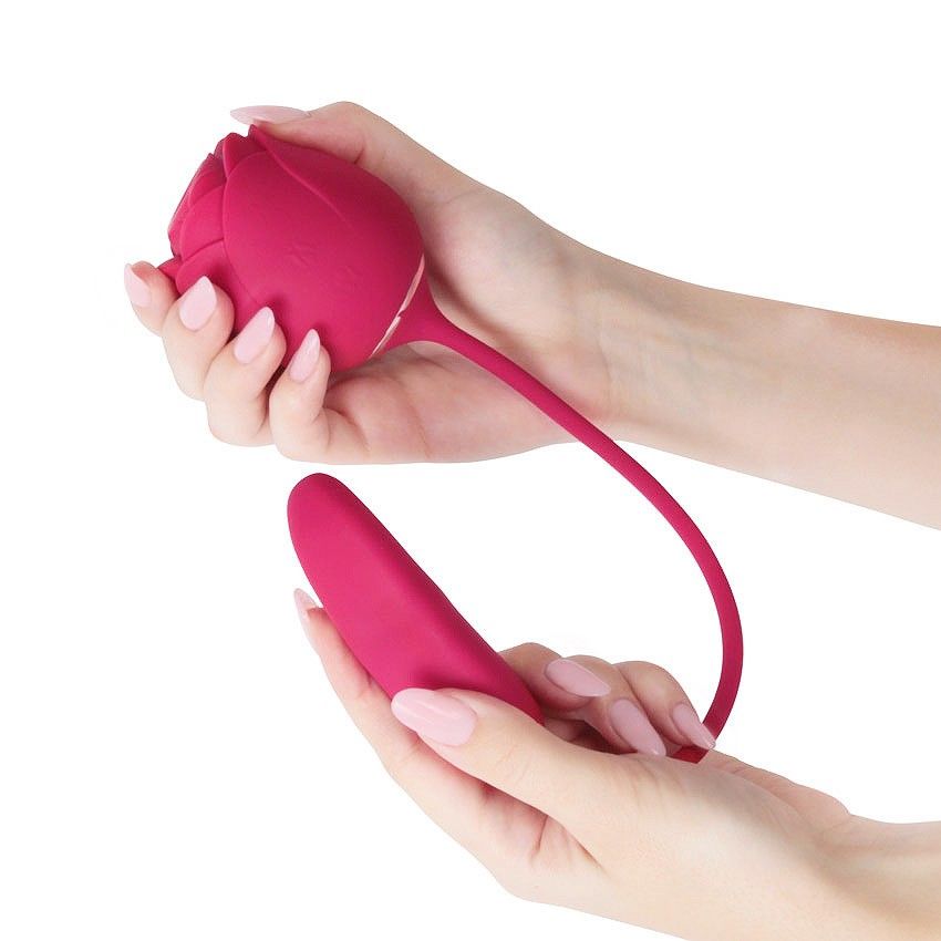 Розовый вибромассажер Immortal Flower 7 4