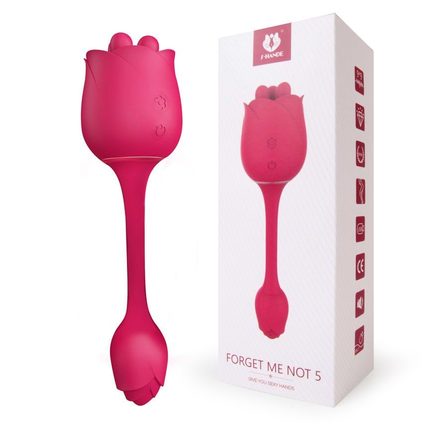 Розовый вибромассажер Forget Me Not 5 - 20,6 см. 2