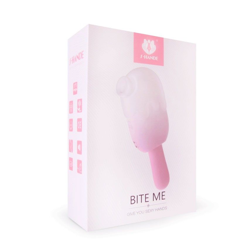 Нежно-розовый клиторальный вибромассажер Bite Me - 14,8 см. 3