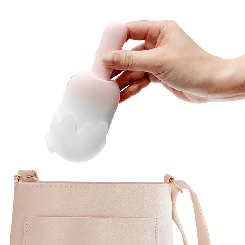 Нежно-розовый клиторальный вибромассажер Bite Me - 14,8 см. 5