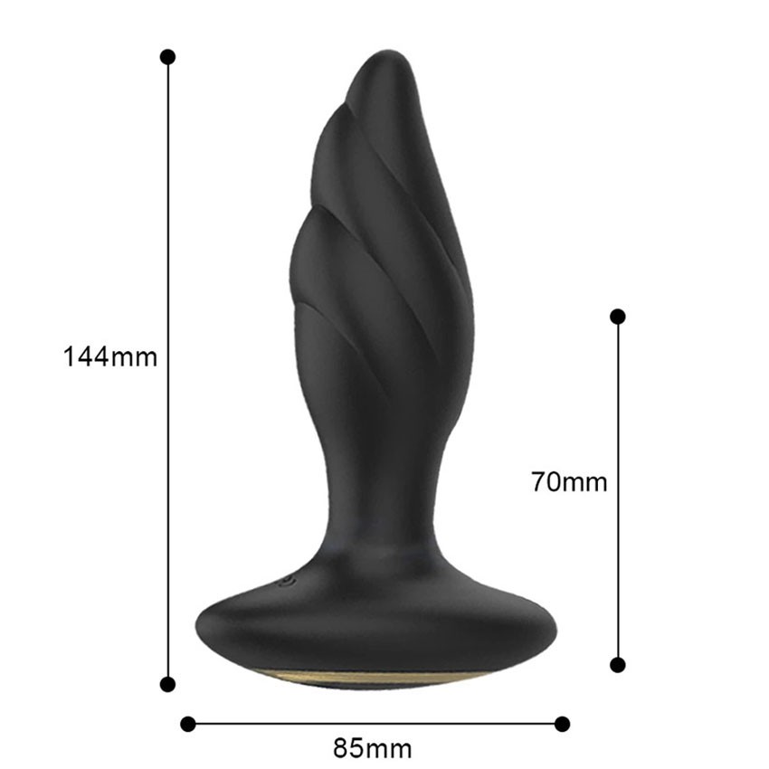 Черный анальный вибромассажер Whirlwind-RCT - 14,4 см. 5