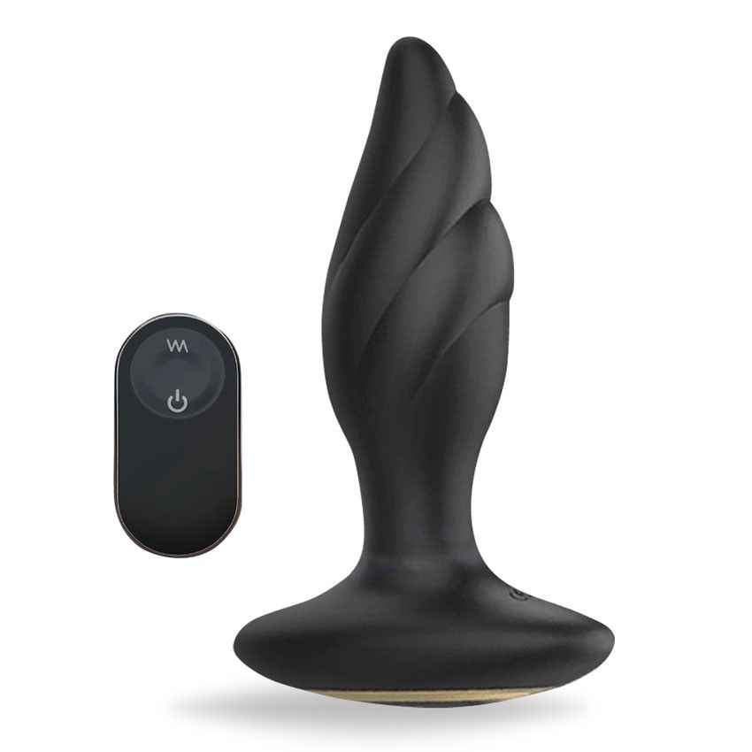 Черный анальный вибромассажер Whirlwind-RCT - 14,4 см. 1