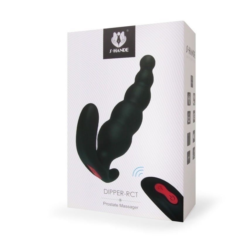 Черный анальный вибромассажер Dipper-RCT - 14,8 см. 3