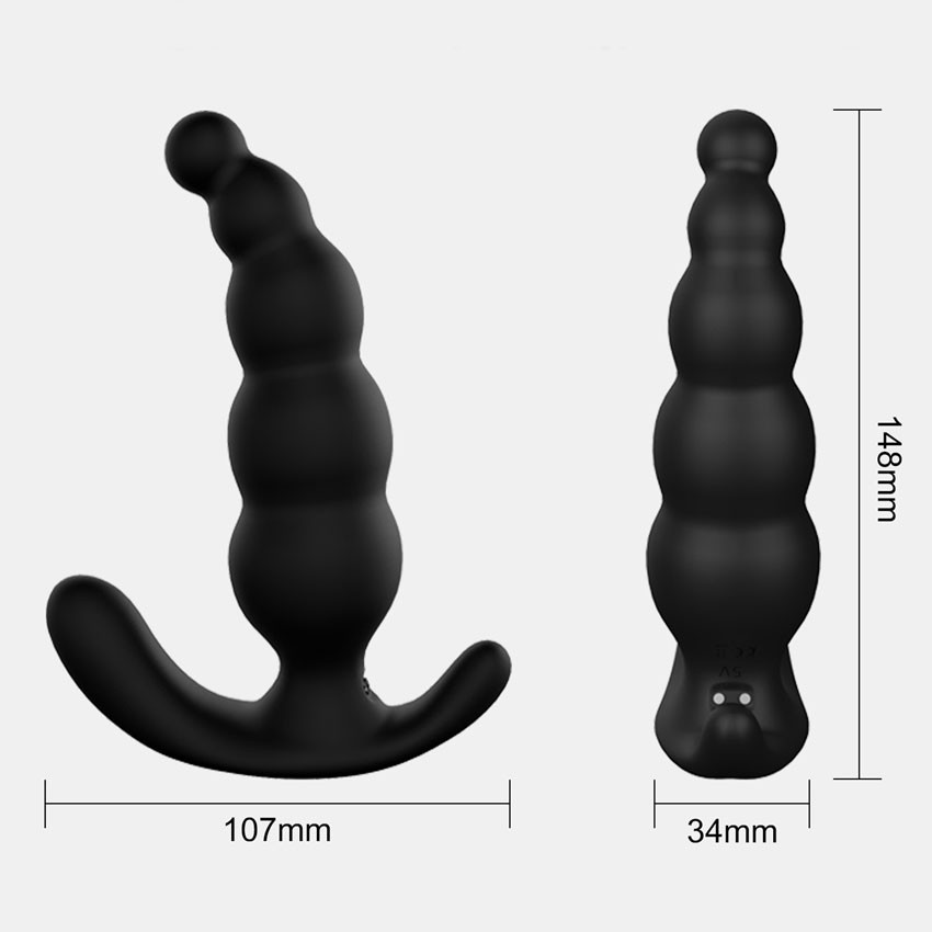 Черный анальный вибромассажер Dipper-RCT - 14,8 см. 5