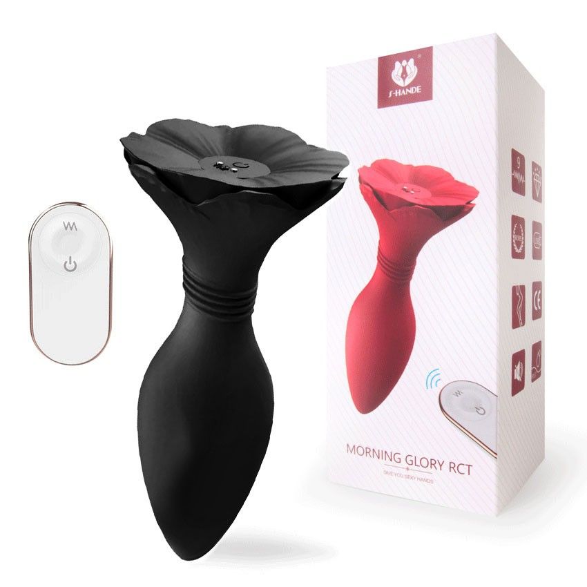 Черный анальный вибромассажер Morning Glory RСT - 12,8 см. 2