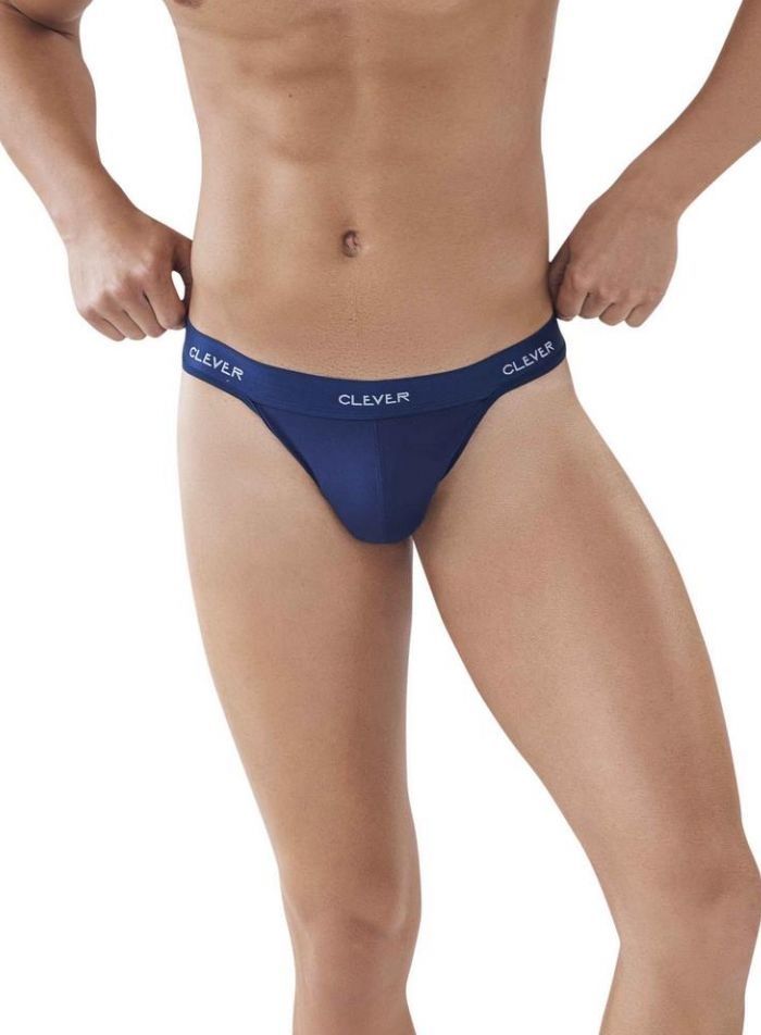 Темно-синие мужские трусы-тонги Venture Thong 1