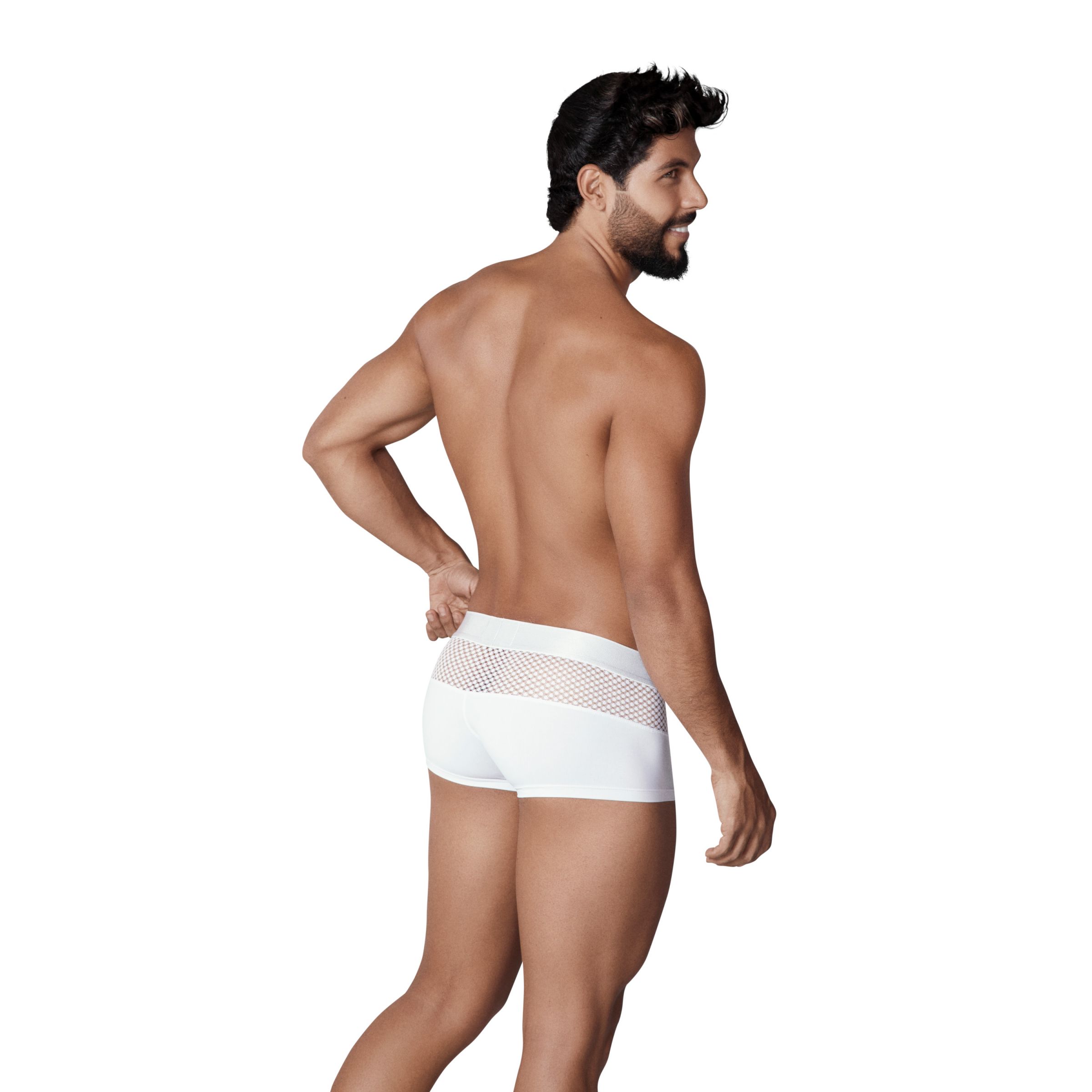 Белые трусы-хипсы с ажурными вставками Urge Trunks 3