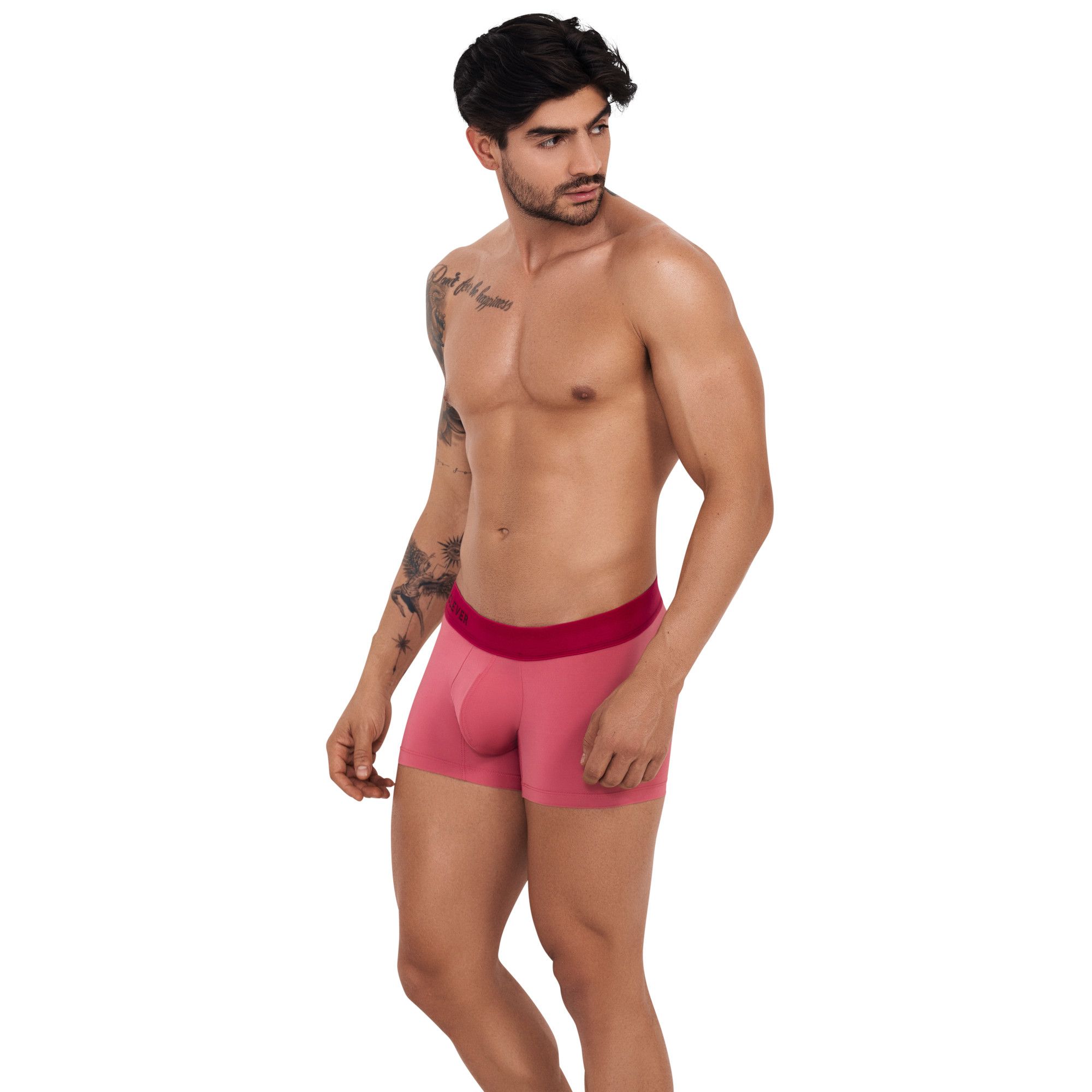 Розовые трусы-боксеры с красной резинкой Fervor Boxer 2