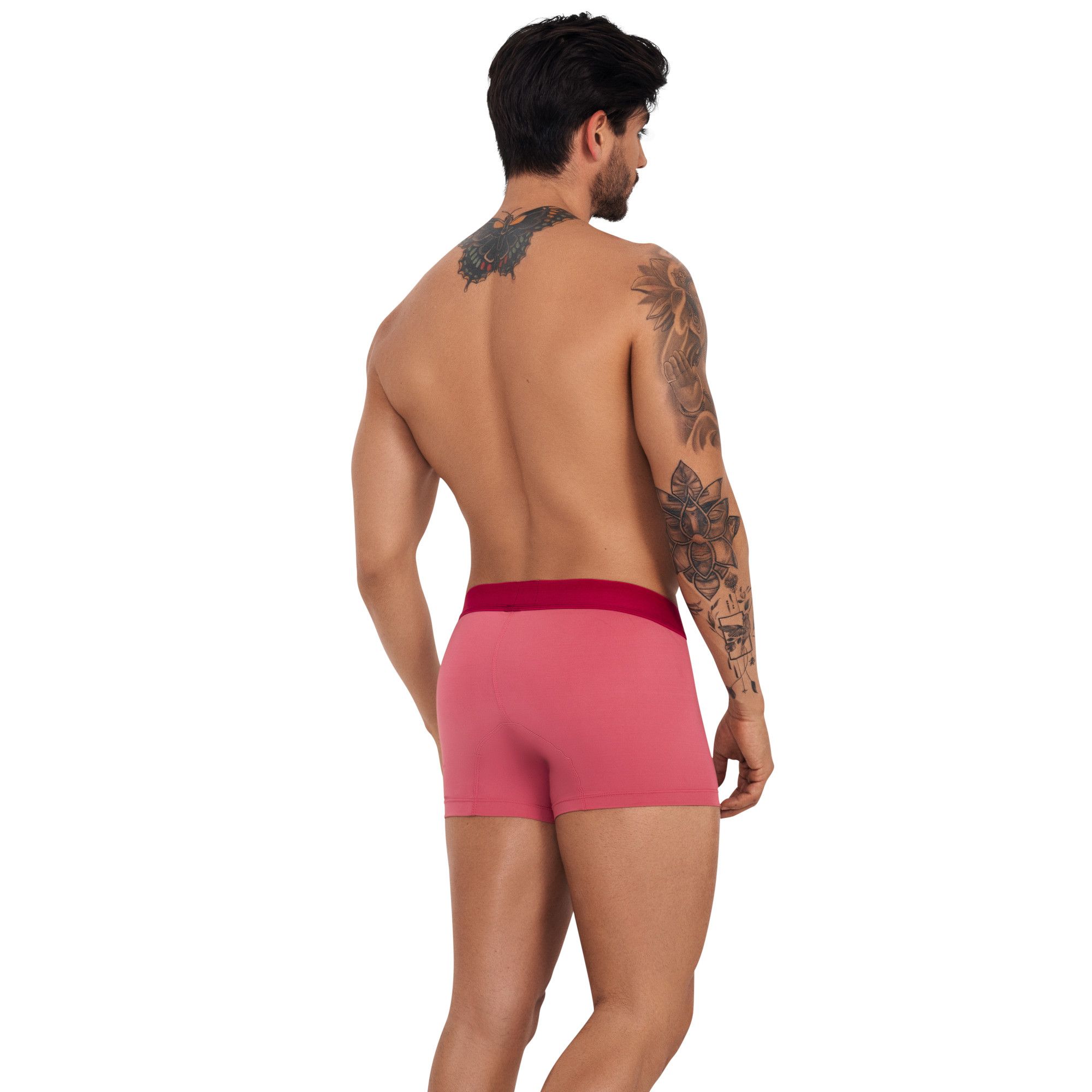 Розовые трусы-боксеры с красной резинкой Fervor Boxer 3