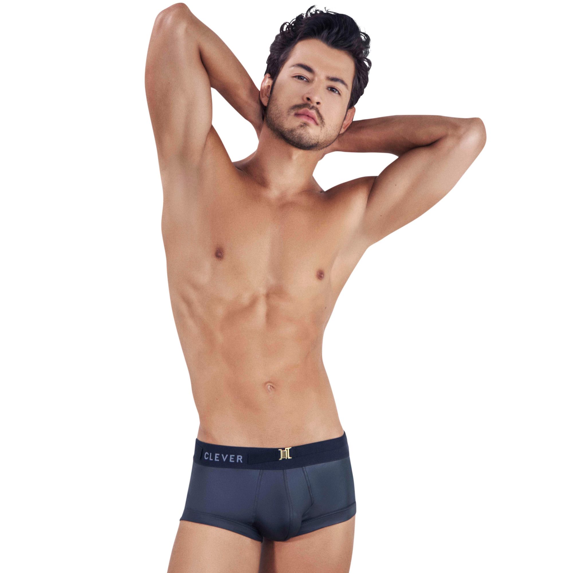 Черные мужские трусы-хипсы с декоративным пояском Misty Trunks 4