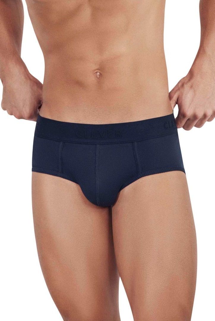 Черные мужские трусы-брифы в рубчик Heavenly Piping Brief 1
