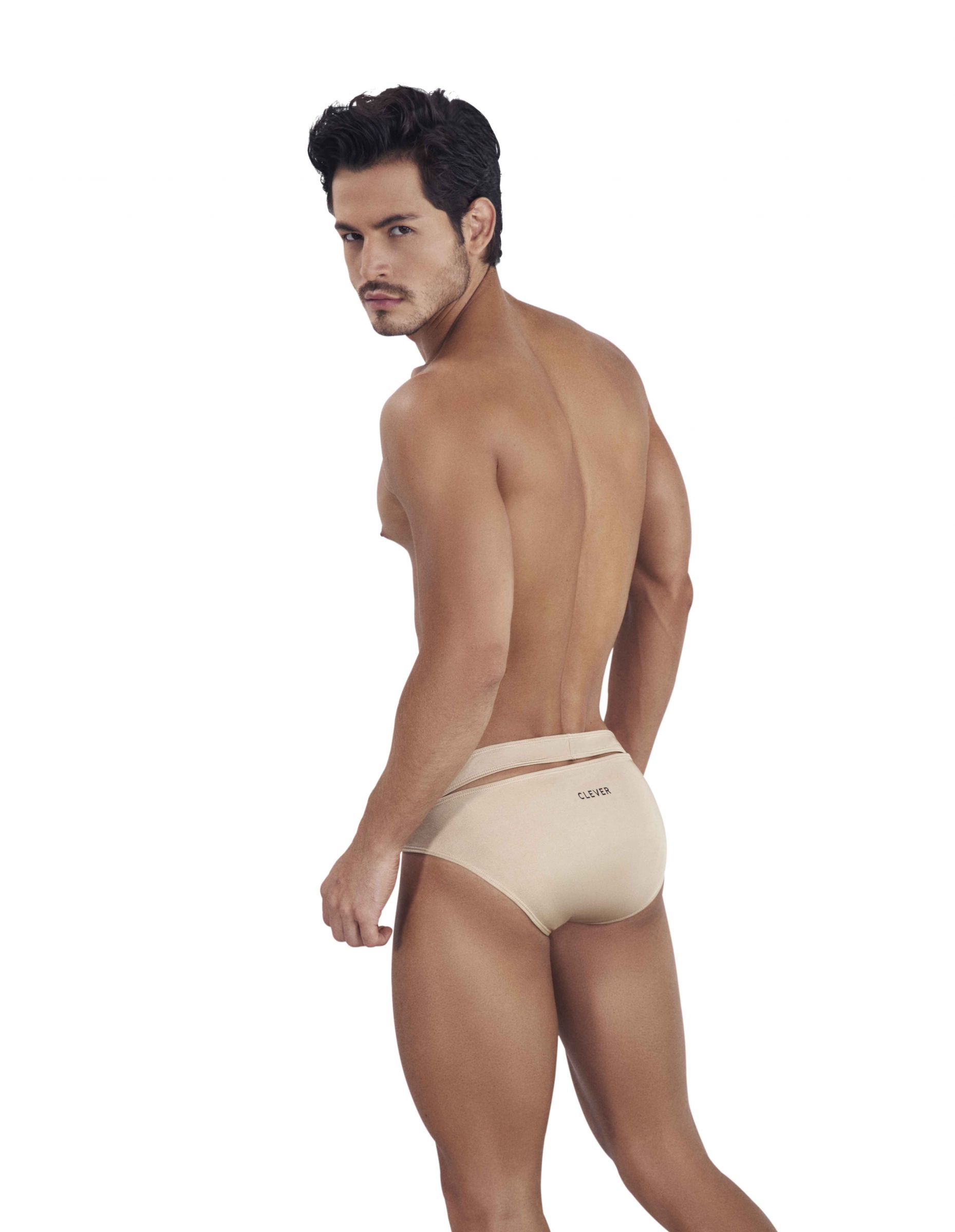 Золотистые мужские трусы-брифы с поясом Flashing Brief 3