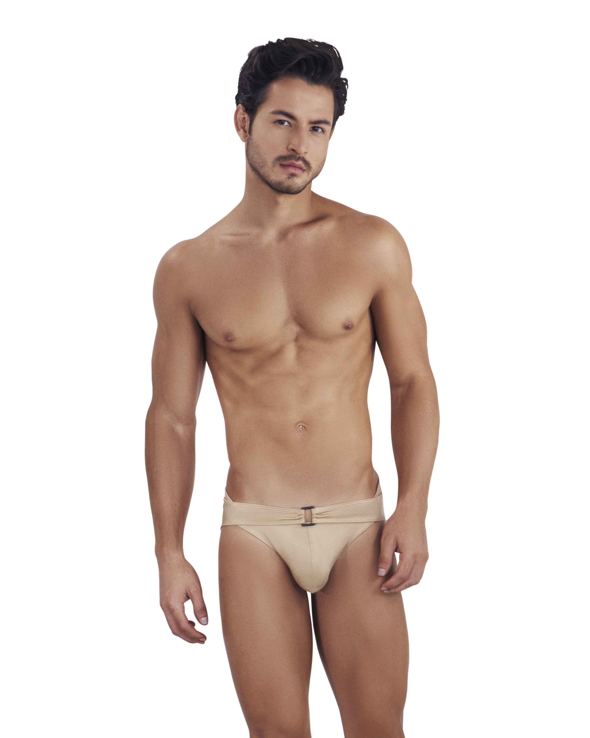 Золотистые мужские трусы-брифы с поясом Flashing Brief 2