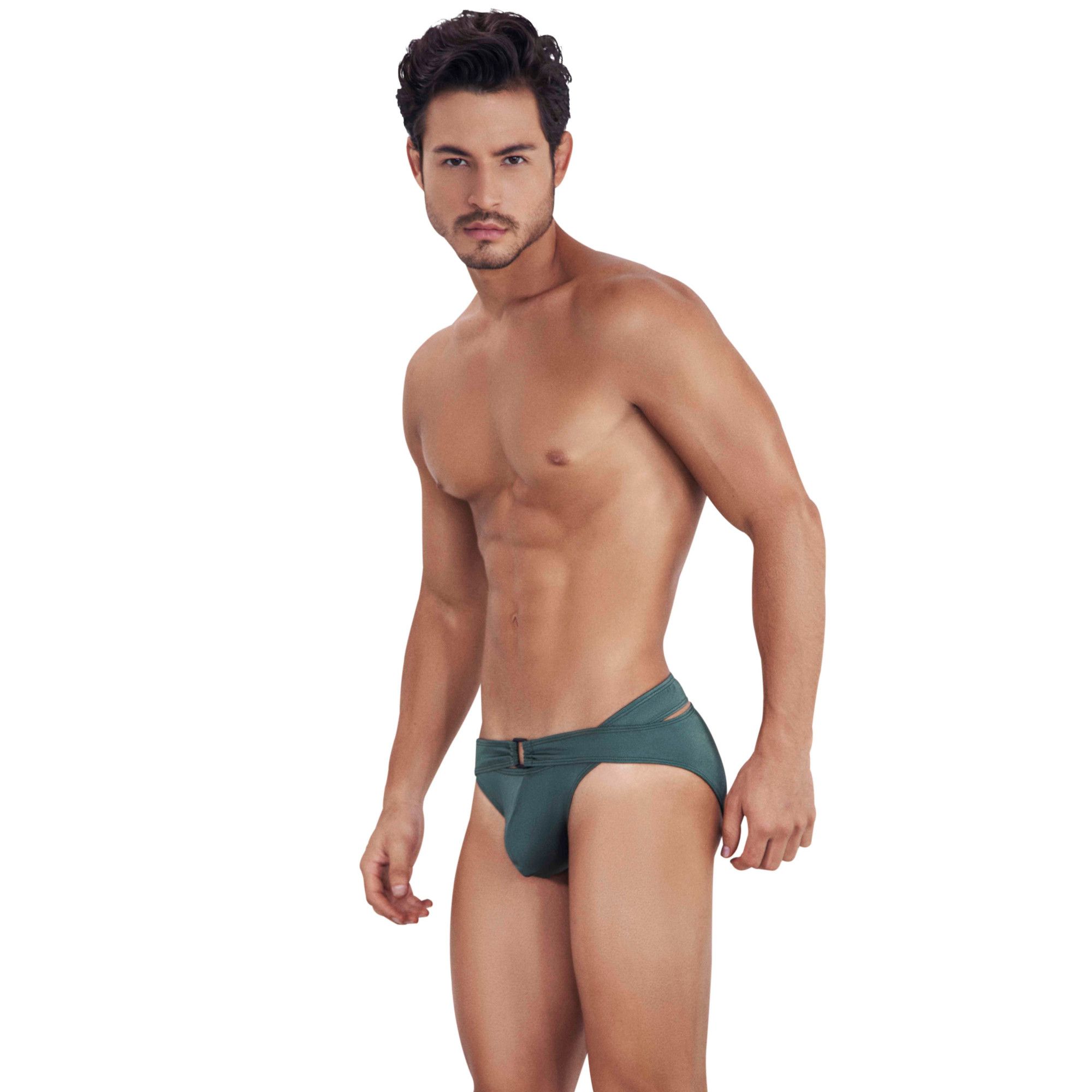 Зеленые мужские трусы-брифы с поясом Flashing Brief 4