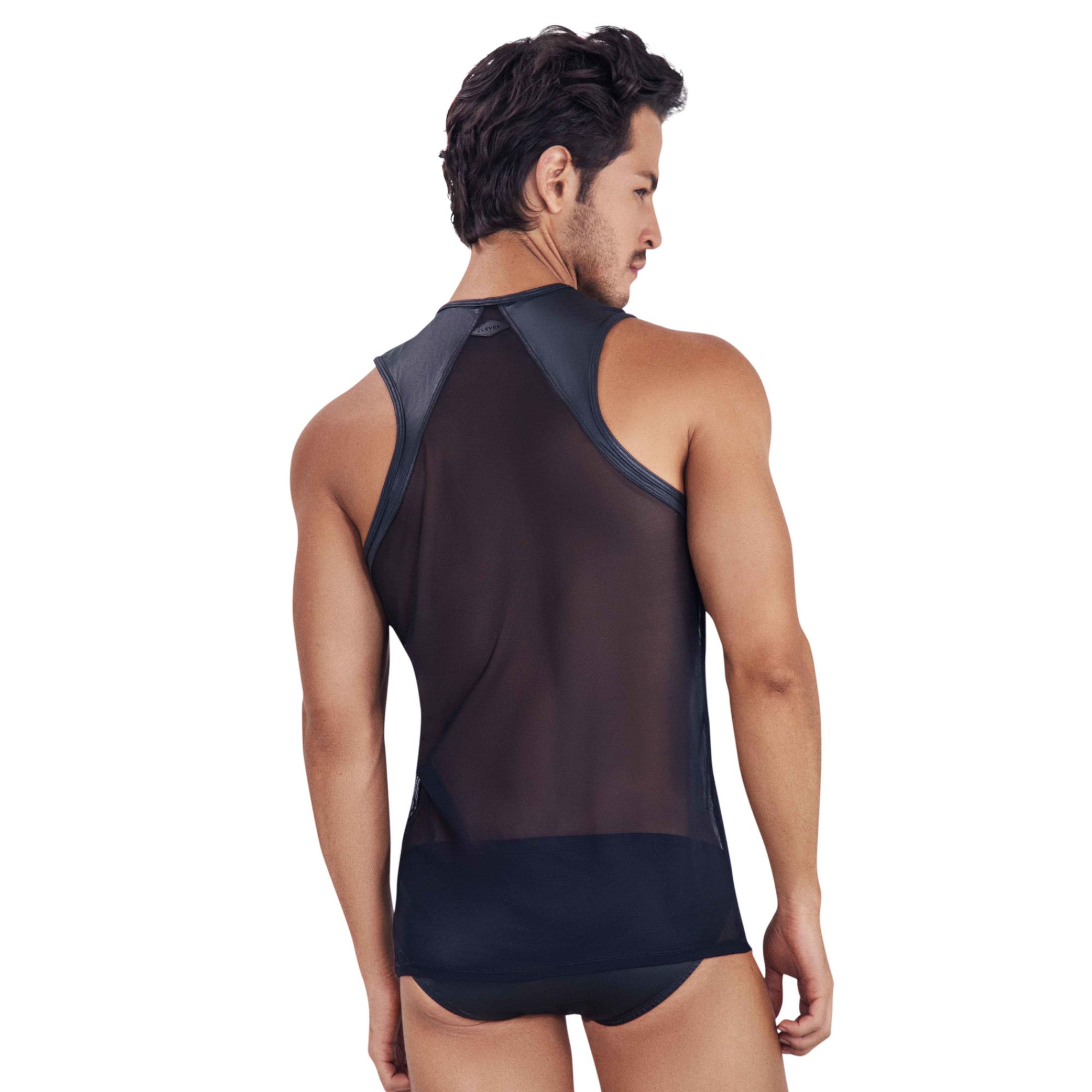 Черная прозрачная мужская майка Audacy Tank Top 2