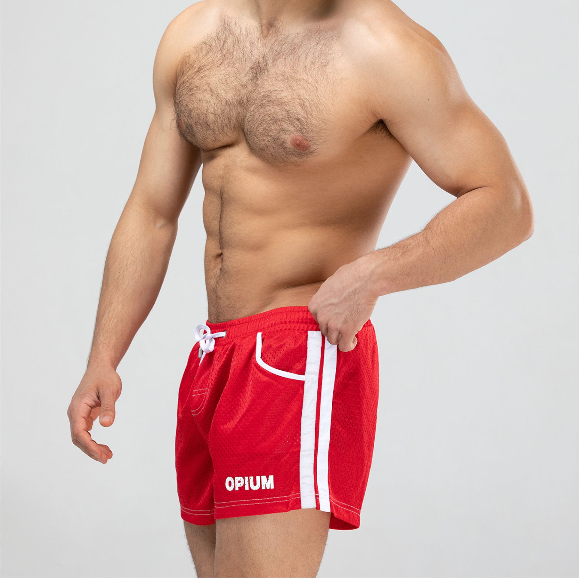 Мужские короткие шорты из быстросохнущего перфорированного материала 4