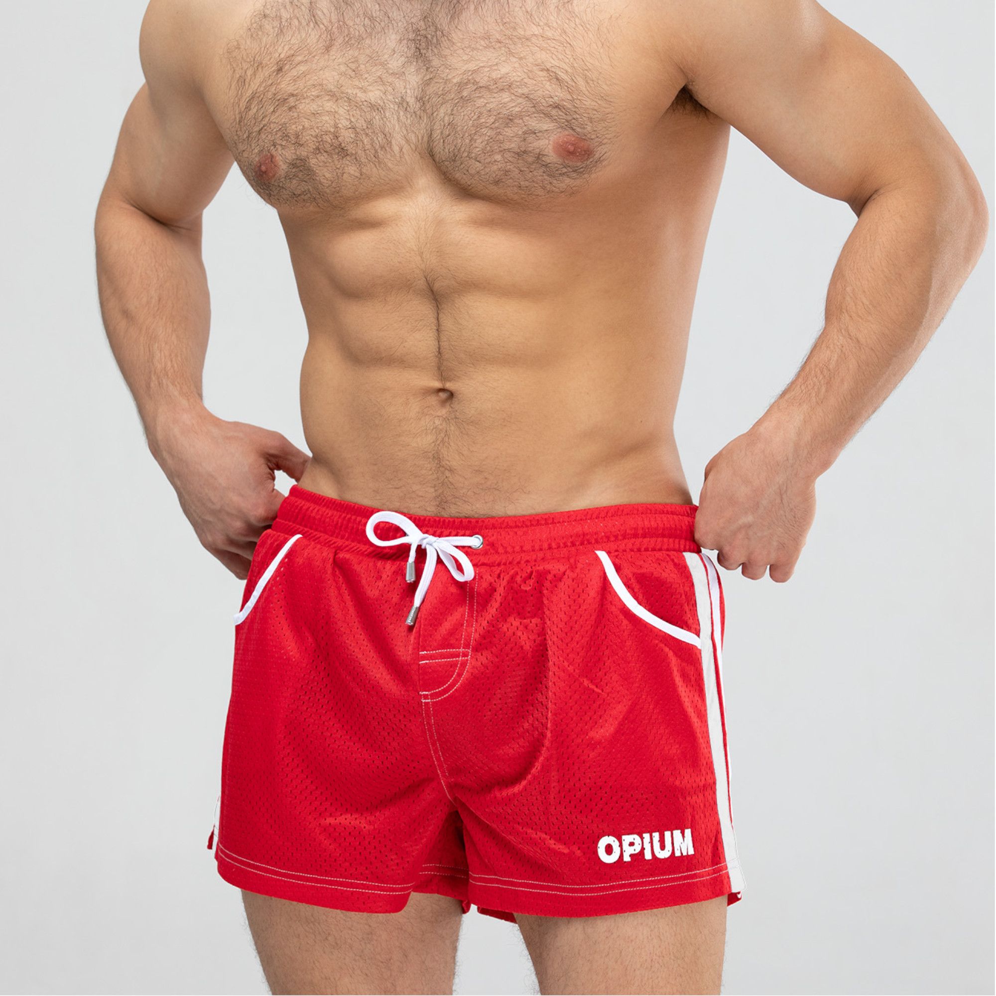 Мужские короткие шорты из быстросохнущего перфорированного материала 2